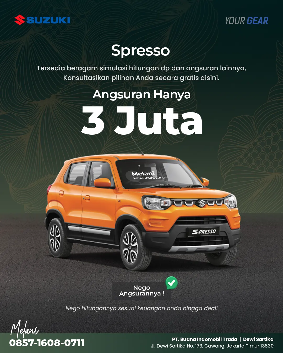 Angsuran Tiga Jutaan Suzuki Spresso